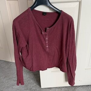 Wild Fable Maroon Long Sleeve Tee